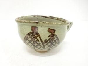 唐津焼　絵唐津　片口茶碗（保護箱付）